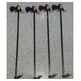 G - Set of 4 Irwin Quick-Grip 44 Inch Bar Clamps