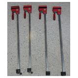 Set of 4 BESSEY 48-Inch K Body REVO Parallel Clamps