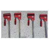 Set of 4 BESSEY 48-Inch K Body REVO Parallel Clamps