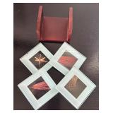 Assorted Candle Holders, Glass Coasters and Vase Collection