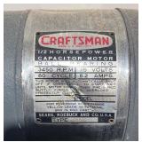 G - Craftsman 1/2 HP Capacitor Motor Model 115 6963 Ball Bearing
