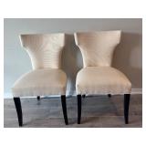 LL - Set of 4 Crate & Barrel Upholstered Dining Chairs
