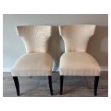 LL - Set of 4 Crate & Barrel Upholstered Dining Chairs