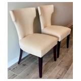 LL - Set of 4 Crate & Barrel Upholstered Dining Chairs