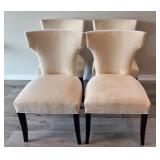 LL - Set of 4 Crate & Barrel Upholstered Dining Chairs