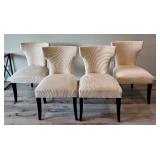 LL - Set of 4 Crate & Barrel Upholstered Dining Chairs