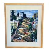 LL - Framed Artwork of Lombard Street San Francisco