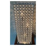 LL - Crystal Cylinder Table Lamp with Metal Base 8x8x20 Inch