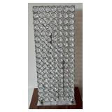 LL - Crystal Cylinder Table Lamp with Metal Base 8x8x20 Inch