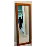 Full-Length Mirror with Wood Frame