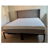 LL - King Upholstered Bed Frame with Optional Tempur-Pedic Mattress