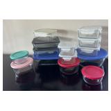 K - Assorted Glass Food Storage Containers - Pyrex, Anchor Hocking, Glasslock