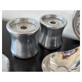 K - Assorted Home Decor Lot with Modern Metal Accents and Framed Watercolor