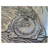 K - Vintage Arthur Court 1990 Aluminum Bunny Serving Tray Set