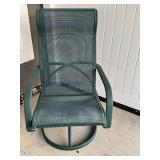 Green Mesh Swivel Patio Chair