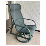 Green Mesh Swivel Patio Chair