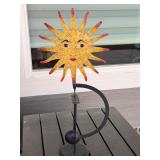 O - Metal Sun Face Counter Balance Sculpture