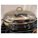 K - Farberware Ceramic Nonstick Cookware Set with Large Roaster and Assorted Pans