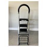 Folding 3-Step Ladder with Wheels 48 Inch Height