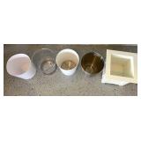Set of 5 Small Decorative Trash and Planter Bins