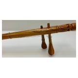 Vintage Thailand Ethnic Handmade Coconut Shell String Fiddle Instrument