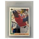 1991 Upper Deck #SPI Michael Jordon Card & O-Pee-Chee Kirby Pucket (Both In Protective Sleeves)