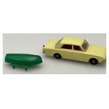Vintage Matchbox Lesney Miniature Cars Including #71 Jeep Gladiator, And #45 Ford Corsair With Roof Rack And Boat  (VERY GOOD CONDITION)