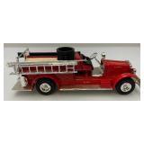 Two John Deere Company Die-Cast Fire Trucks (One Missing Pieces)