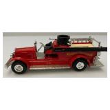 Two John Deere Company Die-Cast Fire Trucks (One Missing Pieces)