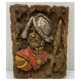 Vintage Universal Statuary Corp 1968 Conquistador Wall Plaque 11" x 15"