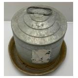 Vintage Galvanized Chicken Feeder