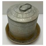Vintage Galvanized Chicken Feeder