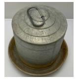 Vintage Galvanized Chicken Feeder