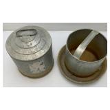 Vintage Galvanized Chicken Feeder