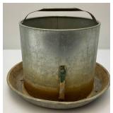 Vintage Galvanized Chicken Feeder