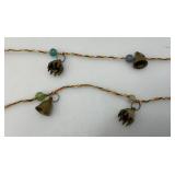 Vintage Strand Of Miniature Brass Hanging Door Bells 82" Long