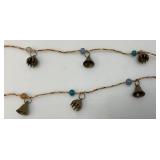 Vintage Strand Of Miniature Brass Hanging Door Bells 82" Long