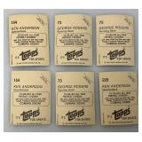 1982 TOPPS Sticker Cards Including SUPER BOWL XVI Cards And More