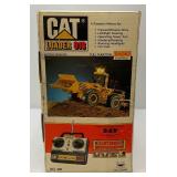 Vintage New Bright Cat Loader 916 1/20 Scale 9.6 Volt RC In Original Box Never Opened (BOx Is In Rough Shape)