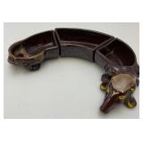Vintage ARTMARK Three Piece Wiener Dog Serving Tray