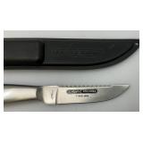 Vintage Stainless Steel GLADDING Fisherman  Number 7-900-005 5" Blade With Sheath
