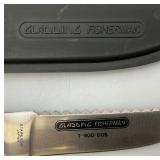 Vintage Stainless Steel GLADDING Fisherman  Number 7-900-005 5" Blade With Sheath