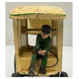 Vintage Heavy Cast Metal Milk Wagon With Horse 6" x 11"
