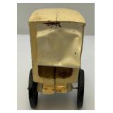 Vintage Heavy Cast Metal Milk Wagon With Horse 6" x 11"