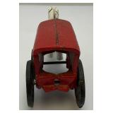 Vintage Heavy Cast Metal Ice Wagon With Horse 3" x 7"