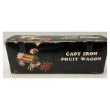 Vintage Heavy Cast Metal Freash Fruit & Vegetables Wagon With Horse (Missing Pieces) 6" x 14 1/2" With Original Box