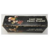 Vintage Heavy Cast Metal Freash Fruit & Vegetables Wagon With Horse (Missing Pieces) 6" x 14 1/2" With Original Box