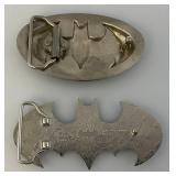 Vintage Chrome Batman belt buckles