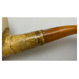 Vintage Wooden Pipe Stand With Tobacco Jar & Pipes