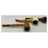 Vintage Wooden Pipe Stand With Tobacco Jar & Pipes